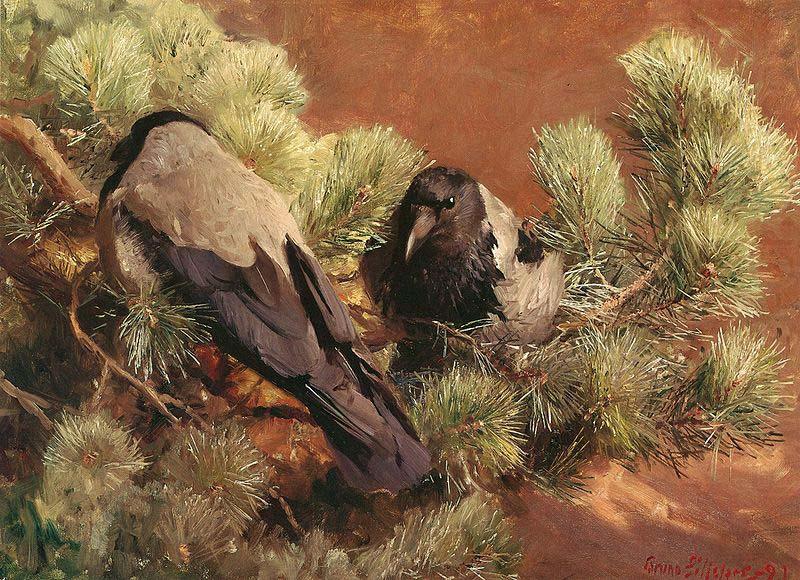 bruno liljefors Hooded Crows china oil painting image
